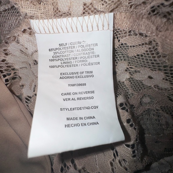 Altar'd State Rauma Dress Neutral Cream Floral Lace Mesh Long Sleeve Size M. EUC - Picture 10 of 12